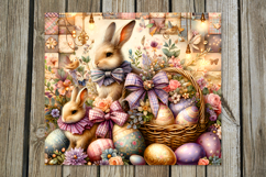 Shabby chic Easter | Skinny tumbler Sublimation designs Product Image 6