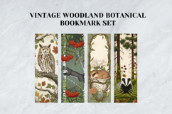 Vintage Woodland Botanical Bookmark Set,Cottagecore Mushroom Product Image 6
