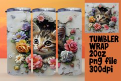 Cute Spring Animals in 3D Wall Wrap for Tumbler Product Image 1