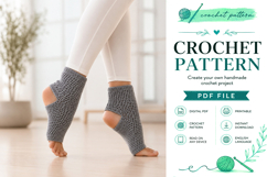 Open Heel Yoga Socks Crochet Pattern PDF Product Image 2