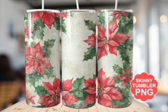 Christmas Flowers Tumbler | Christmas Tumbler Wrap Product Image 1