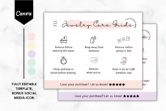 Editable Jewelry Care Card Canva Template - 5 Colors 4 Product Image 1
