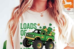 Boy St Patrick's Day PNG | Lucky Shamrock Monster Truck PNG Product Image 3