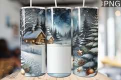 Christmas Watercolor Tumbler Wrap - Christmas PNG Design Product Image 1