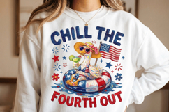 Chill the Fourth Out Goose PNG T-Shirt|4th of July PNG Subli Product Image 6