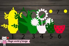 Bouquet daisies Candy Dome Holder Svg, 3d svg cut file Product Image 3