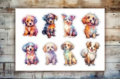56 Watercolor Dogs | Stickers For Cricut | PNG Product Image 7