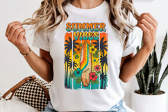 Summer Vibes PNG, Retro Surfboard Sublimation Design Product Image 6