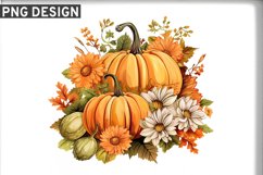 Fall Thanksgiving Pumpkins Sublimation Clipart Bundle Product Image 8