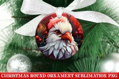 Christmas Round Ornament PNG | Santa | Sublimation | PNG Product Image 1