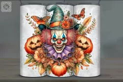 4 Creepy Clown Tumbler Wrap Sublimations, 20 oz Product Image 4