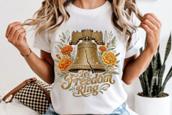 Let Freedom Ring PNG, Rhinestone Liberty Bell Sublimation Product Image 6