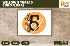 Willow &amp; Thread Boho Floral Monogram Product Image 1