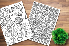 Stained Glass Masterpieces 10 A4 PNG Coloring Pages Product Image 5
