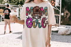 Mom Of Girl PNG sublimation | Mother's Day PNG T-Shirt Product Image 1