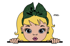 Blonde Girl with Big Eyes SVG PNG PDF EPS JPG AI DXF Clipart Product Image 6