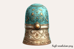 Vintage Antique Sewing Clipart PNG Product Image 1