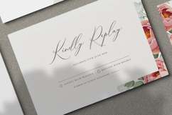 wedding card invitation set with peonies flower watercolor Product Image 6