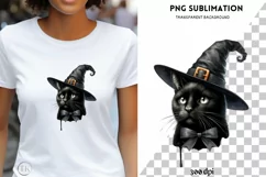 Halloween Black Cat PNG Design, Digital Crafting File Product Image 1