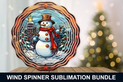 Snowman Stained Glass Wind Spinner - Snowman Wind Spinner Product Image 7