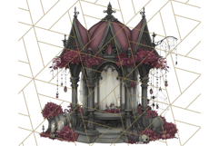 Gothic Halloween Clipart Dark Aesthetic PNG, Halloween Png Product Image 2