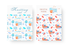 Knitting watercolor set. Crochet. Materials and tools. Product Image 6