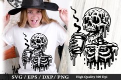 Melting Skeleton SVG Design - Skeleton T shirt Design Product Image 1