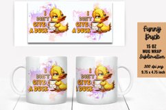 Funny Duck Mug Wrap Sublimation Product Image 1