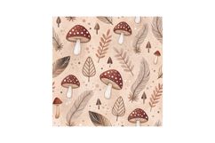 Boho Mushroom Meadow Digital Paper, Seamless Pattern Product Image 6