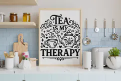 Tea Is My Therapy Svg Png, Tea Lover Svg, Tea Time Svg. Product Image 7