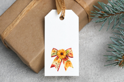 Vibrant Boho Sunflower Coquette Bow Clipart Product Image 5