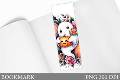 Cute Ghost Bookmark. Halloween Bookmark Sublimation Product Image 1