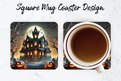 Halloween House Mug coaster | Coaster | Sublimation Design Product Image 1