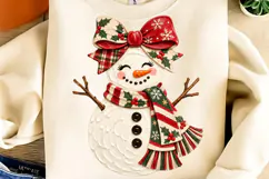 Snowman Christmas PNG, Trendy Winter Christmas Holiday PNG Product Image 5