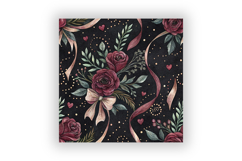 Coquette Bow Floral Digital Paper, Seamless Watercolor Product Image 6