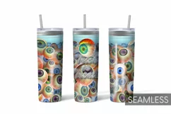 Eyes Tumbler Sublimation | Skinny 20 oz | Halloween Product Image 1
