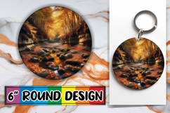 Luminous Circle Ornaments Sublimation, Autumn Product Image 1
