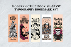 Modern Gothic Sassy Typography Bookmark Set, Funny Bookish Product Image 6