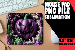 Joyful Mouse Mat Design Sublimation, 3D Pumpkin Product Image 1