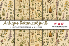 Antique Botanical Junk Journal JPG Product Image 1
