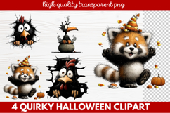 Quirky Halloween Clipart | Cute Spooky Character PNG Illustr Product Image 1