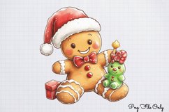 Christmas Gingerbread Man Clipart Bundle PNG Product Image 7