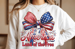 1776 America Land Of The Free PNG T-Shirt|4th of July PNG Product Image 5