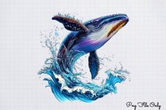 Whales Clipart design PNG Product Image 1