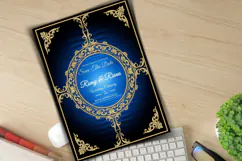 Elegant Gold Floral Wedding Invitation Canva Template Product Image 4