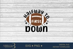 Half Way To One Football Design Svg,My Uncle Baby Bodysuit T Product Image 6