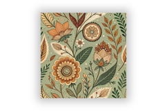 Boho Folk Floral Seamless Pattern, Bohemian Botanical Product Image 6