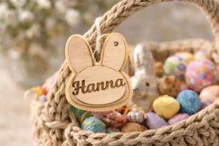 Easter bunny girls name tags digital download laser cut file Product Image 6