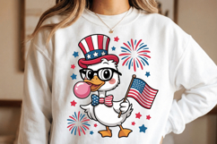 Patriotic Eagle, 4th of July Duck PNG T-Shirt|4th of July PN Product Image 2
