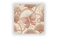 Coquette Bow Lace Digital Paper, Seamless Watercolor Pattern Product Image 5